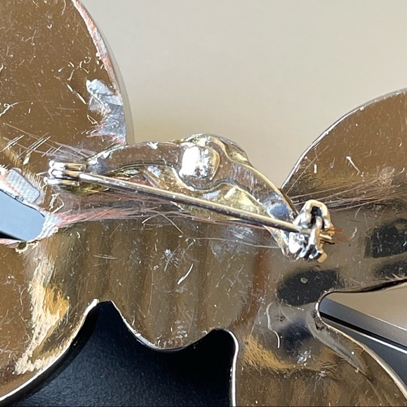 Vintage silver color butterfly abstract futuristic shape special Design brooch - Picture 11 of 11